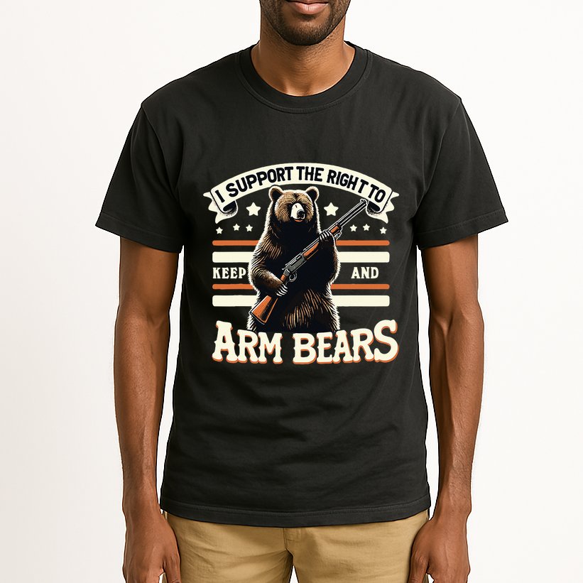 Support Right To Keep And Arm Bears Humorous Wildlife Rights Tall T-Shirt