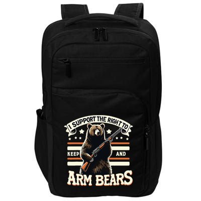 Support Right To Keep And Arm Bears Humorous Wildlife Rights Impact Tech Backpack