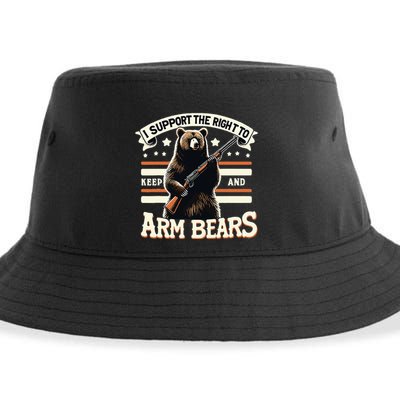 Support Right To Keep And Arm Bears Humorous Wildlife Rights Sustainable Bucket Hat
