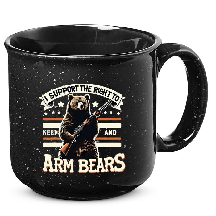 Support Right To Keep And Arm Bears Humorous Wildlife Rights 15oz Campfire Ceramic Mug