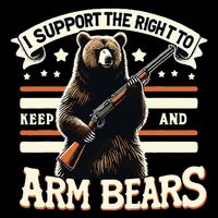 Support Right To Keep And Arm Bears Humorous Wildlife Rights 16 in Basic Backpack