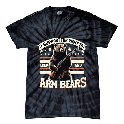 Support Right To Keep And Arm Bears Humorous Wildlife Rights Tie-Dye T-Shirt