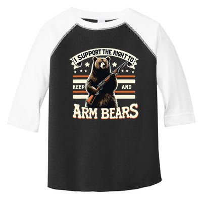 Support Right To Keep And Arm Bears Humorous Wildlife Rights Toddler Fine Jersey T-Shirt