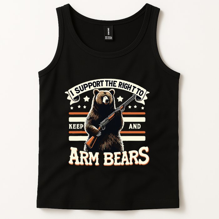 Support Right To Keep And Arm Bears Humorous Wildlife Rights Tank Top