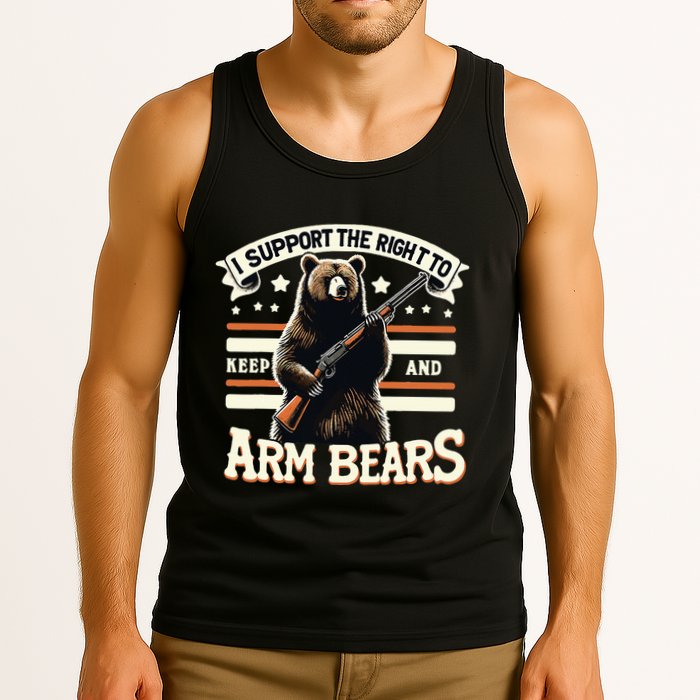 Support Right To Keep And Arm Bears Humorous Wildlife Rights Tank Top