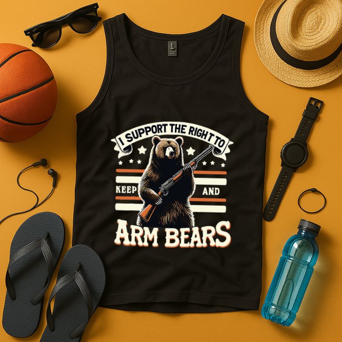 Support Right To Keep And Arm Bears Humorous Wildlife Rights Tank Top