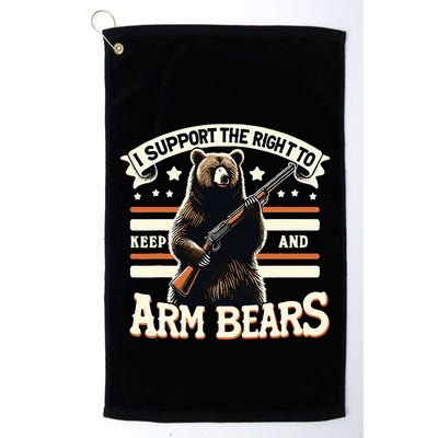 Support Right To Keep And Arm Bears Humorous Wildlife Rights Golf Towel
