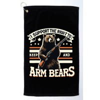 Support Right To Keep And Arm Bears Humorous Wildlife Rights Golf Towel