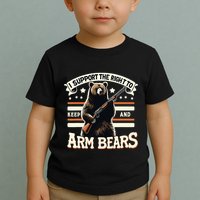 Support Right To Keep And Arm Bears Humorous Wildlife Rights Toddler T-Shirt