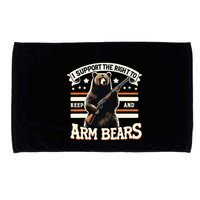 Support Right To Keep And Arm Bears Humorous Wildlife Rights Microfiber Hand Towel