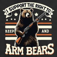 Support Right To Keep And Arm Bears Humorous Wildlife Rights Microfiber Hand Towel