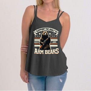 Support Right To Keep And Arm Bears Humorous Wildlife Rights Women's Strappy Tank