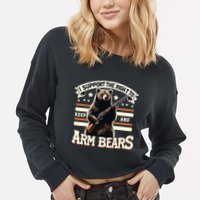 Support Right To Keep And Arm Bears Humorous Wildlife Rights Cropped Pullover Crew