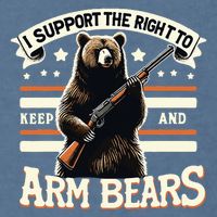 Support Right To Keep And Arm Bears Humorous Wildlife Rights Garment-Dyed Sweatshirt
