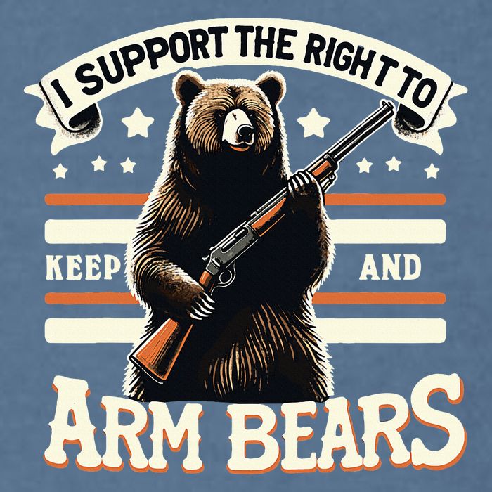 Support Right To Keep And Arm Bears Humorous Wildlife Rights Garment-Dyed Sweatshirt