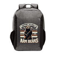 Support Right To Keep And Arm Bears Humorous Wildlife Rights Vector Backpack