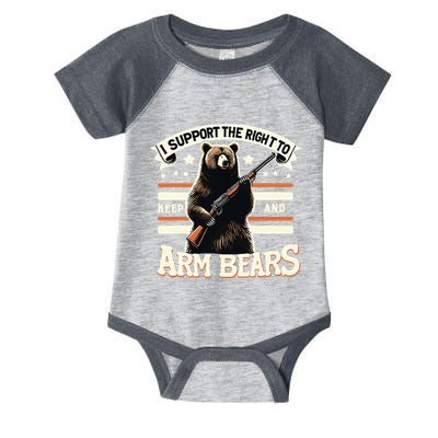 Support Right To Keep And Arm Bears Humorous Wildlife Rights Infant Baby Jersey Bodysuit