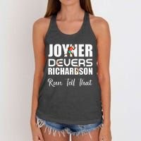 ShaCarri Run Tell That Track And Field Running Women's Knotted Racerback Tank