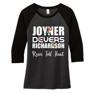 ShaCarri Run Tell That Track And Field Running Women's Tri-Blend 3/4-Sleeve Raglan Shirt