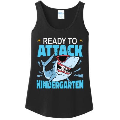 Shark Ready To Attack Kindergarten First Day Of School Ladies Essential Tank