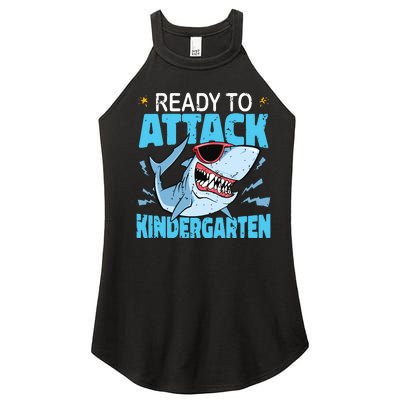 Shark Ready To Attack Kindergarten First Day Of School Women's Perfect Tri Rocker Tank