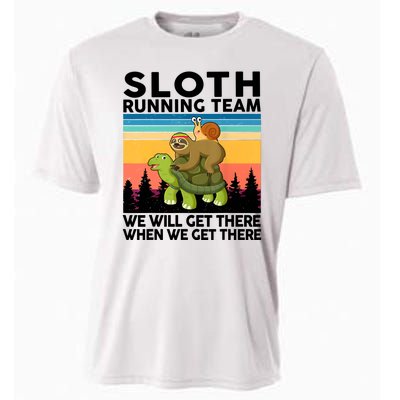 Sloth Running Team Women Men Gift Funny Running Cooling Performance Crew T-Shirt