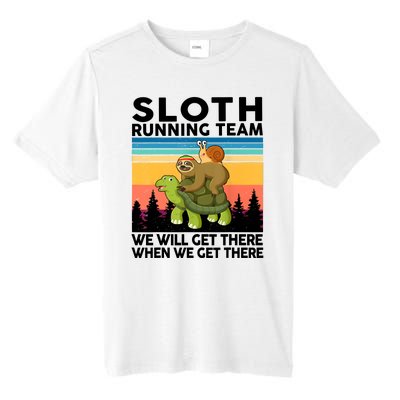 Sloth Running Team Women Men Gift Funny Running Tall Fusion ChromaSoft Performance T-Shirt