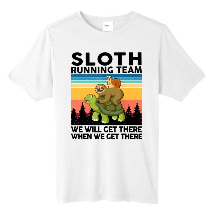 Sloth Running Team Women Men Gift Funny Running Tall Fusion ChromaSoft Performance T-Shirt