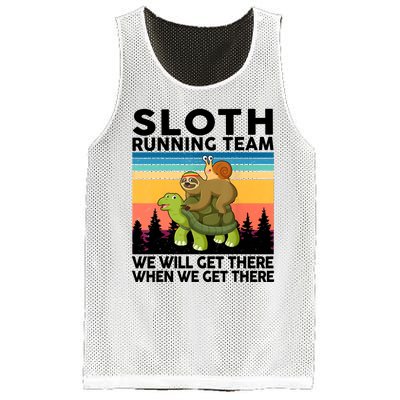 Sloth Running Team Women Men Gift Funny Running Mesh Reversible Basketball Jersey Tank