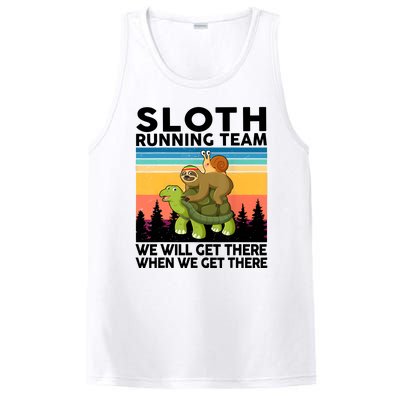 Sloth Running Team Women Men Gift Funny Running PosiCharge Competitor Tank