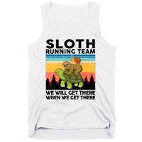 Sloth Running Team Women Men Gift Funny Running Tank Top