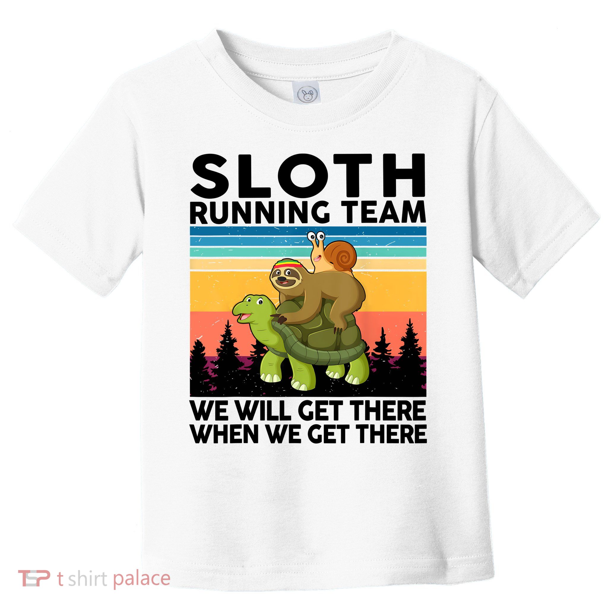 Sloth Running Team Women Men Gift Funny Running Toddler T-Shirt
