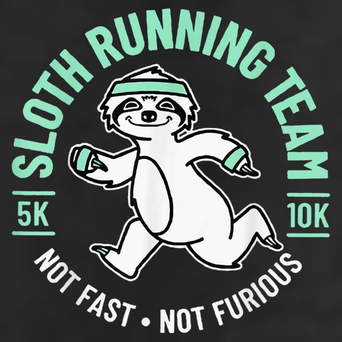 Sloth Running Team Not Fast Not Furious Trucker Hat
