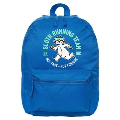 Sloth Running Team Not Fast Not Furious 16 in Basic Backpack