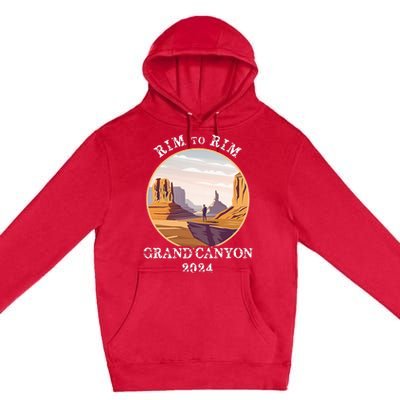 South Rim To North Rim Grand Canyon National Park Hiking Premium Pullover Hoodie