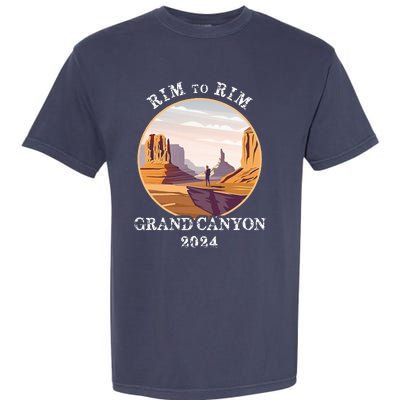 South Rim To North Rim Grand Canyon National Park Hiking Garment-Dyed Heavyweight T-Shirt