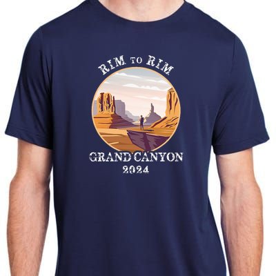 South Rim To North Rim Grand Canyon National Park Hiking Adult ChromaSoft Performance T-Shirt