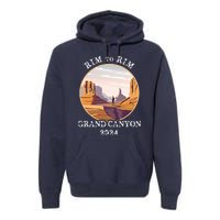 South Rim To North Rim Grand Canyon National Park Hiking Premium Hoodie