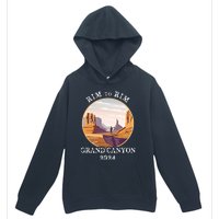 South Rim To North Rim Grand Canyon National Park Hiking Urban Pullover Hoodie