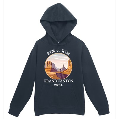 South Rim To North Rim Grand Canyon National Park Hiking Urban Pullover Hoodie