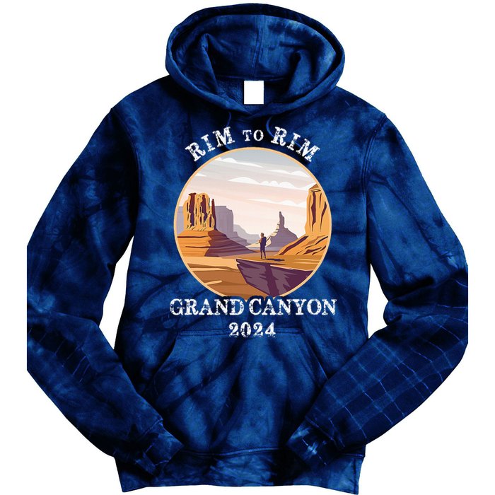 South Rim To North Rim Grand Canyon National Park Hiking Tie Dye Hoodie