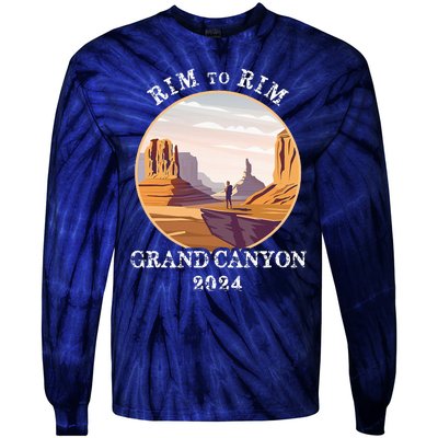 South Rim To North Rim Grand Canyon National Park Hiking Tie-Dye Long Sleeve Shirt