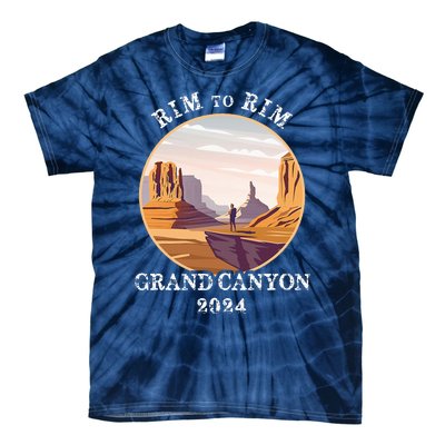 South Rim To North Rim Grand Canyon National Park Hiking Tie-Dye T-Shirt