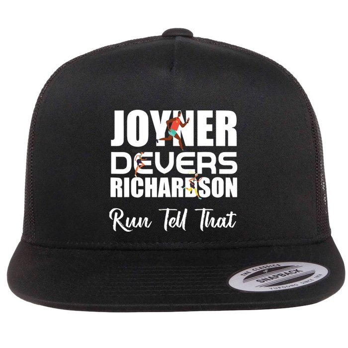 Shacarri Run Tell That Track And Field Running Flat Bill Trucker Hat