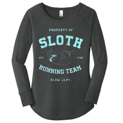 Sloth Running Team Athletic Slow Department Women's Perfect Tri Tunic Long Sleeve Shirt