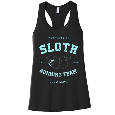 Sloth Running Team Athletic Slow Department Women's Racerback Tank