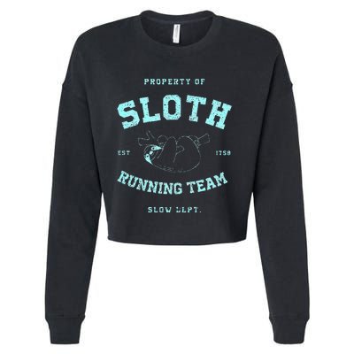 Sloth Running Team Athletic Slow Department Cropped Pullover Crew