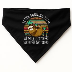 Sloth Running Team Well Get There When We Get There Sloth USA-Made Doggie Bandana