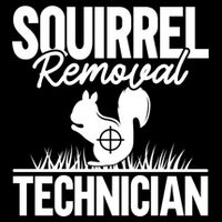 Squirrel Removal Technician Funny Squirrel Hunting Gift Flat Bill Trucker Hat