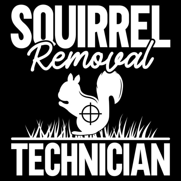 Squirrel Removal Technician Funny Squirrel Hunting Gift Flat Bill Trucker Hat